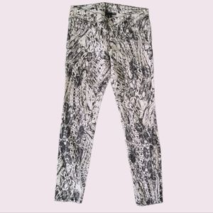 A/X ARMANI EXCHANGE Skinny Cotton Stretch Safari Animal Print Leggings Jeans S 4